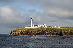 Cantick Head lighthouse, on South Walls, viewed looking west