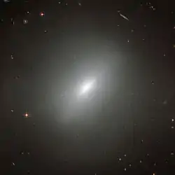 NGC 3610 shows some structure in the form of a bright disc, implying that it formed only a short time ago.
