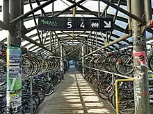Bike parking corridor (upper deck)