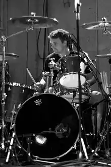 Harris, drumming for Isis in 2009