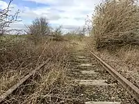 Abandoned track remaining at the southern end of the line in Castleford