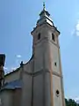 Reformed church in Oborín, a Gothic style church with later additions