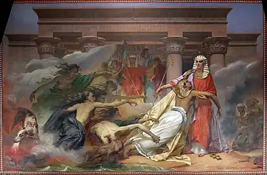 Egypt Saved by Joseph, by Alexandre-Denis Abel de Pujol, 1827, oil on canvas, ceiling of a room in the Louvre Palace, Paris