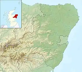 Map showing the location of Glen Tanar