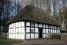 A half-timbered farmhouse in Wales