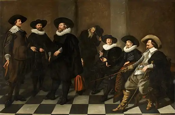 Regents of the Burgerweeshuis orphanage in Amsterdam, painted by Abraham de Vries in 1633