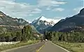 Abrams Mountain seen from southbound US Highway 550, approaching Ouray.