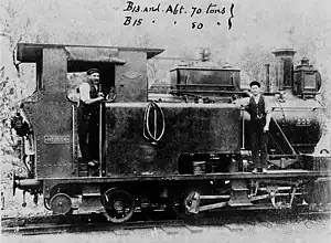 Abt rack locomotive at Mount Morgan, Queensland, ca. 1890-1900