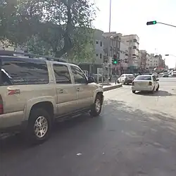 Al Marqab, as seen from the Thulaim side of Abu Ayyub al-Ansari Road (around 2016)