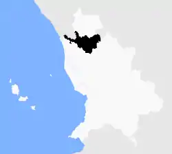 Location of Acaponeta in Nayarit