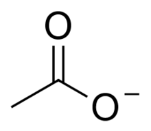 Acetate anion