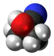 Spacefill model of acetone cyanohydrin