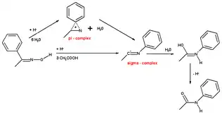 beckmann rearrangement mechanism acetophenone oxime