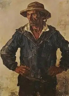 "Gourlaouen, pêcheur de Pont-Aven". Painted around 1911 and held in Rennes' Musée des beaux-arts.