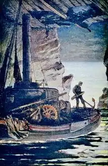 Illustration for the Victor Hugo novel "Les travailleurs de la mer"