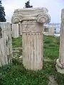 Ionic top and shafts on the Acropolis of Athens