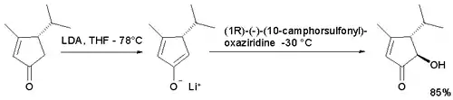 Enolate oxidation example