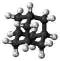 Ball-and-stick model of the adamantane molecule