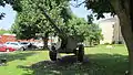Howitzer on courthouse lawn