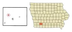 Location of Carbon, Iowa