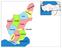 Districts of Adana