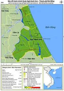 Administration map of the district in Da Nang