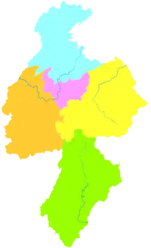 Luxi is the easternmost division in this map of Pingxiang