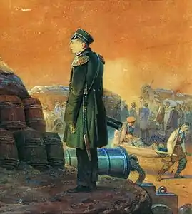 Painting of Pavel Nahimov by Georg Wilhelm Timm