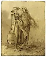 An Amorous Peasant Couple Conversing (1631)