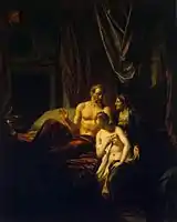 Sara brengt Hagar tot Abraham (Genesis 16:3) Sarah Bringing Hagar to Abraham, 1696