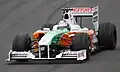 The Force India VJM02 driven by Adrian Sutil