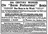 Advertisement, Bacon profession Bacon, Cadenza magazine,  September 1905, p53