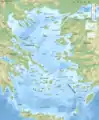 Bathymetry map of the Aegean Sea