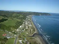 Ōhope from the air, looking West