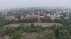 Aerial view of Senate Hall, University of Allahabad