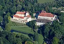 Aerial view of the Seefeld Castle