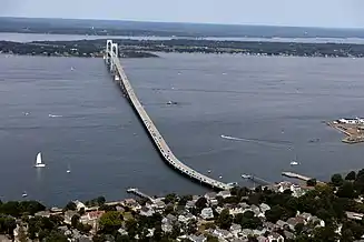 View of the bridge over Newport