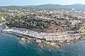 Aerial view of the cemetery of Saint-Tropez, France