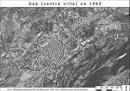 An aerial photograph of Gap (IGN) from 1965