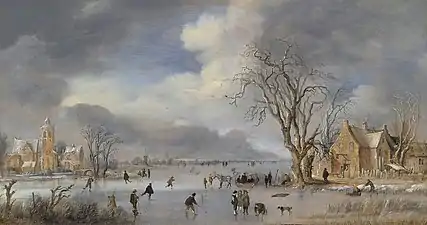 Winter Landscape with Skaters