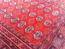 The famous Bukhara rug design incorporates an octagonal "elephant's foot" motif.