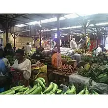 A picture of a traditional market place in Africa.