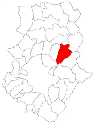 Location in Ilfov County