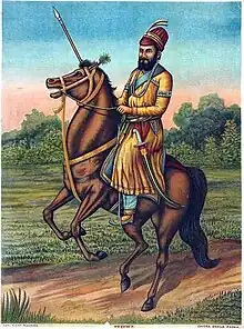 A c. early 20th century painting of Afzal Khan
