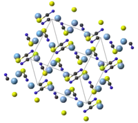 Ball-and-stick model of silver thiocyanate