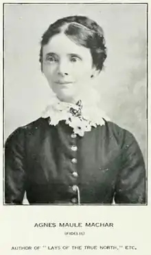 Photo of Agnes Maule Machar (a.k.a. Fidelis) taken from Canadian Singers and Their Songs, compiled by Edward S. Caswell (Toronto: McCleland & Stewart, 1919).