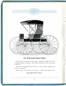 bw/ advertisement for Ahlbrand Carriage Co