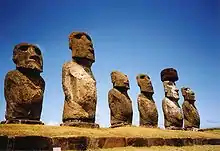 Image 41Moai at Ahu Tongariki on Rapa Nui (from Polynesia)