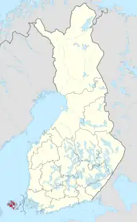 Location of Åland within Finland