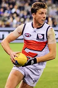 Aidan Corr playing for Greater Western Sydney in 2017